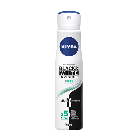 Nivea Black & White Fresh Anti-Perspirant Deodorant Spray 250ml in UK