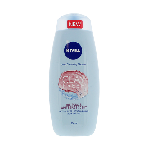 Nivea Clay Fresh Hibiscus & White Sage Scent Shower Gel 500ml in UK