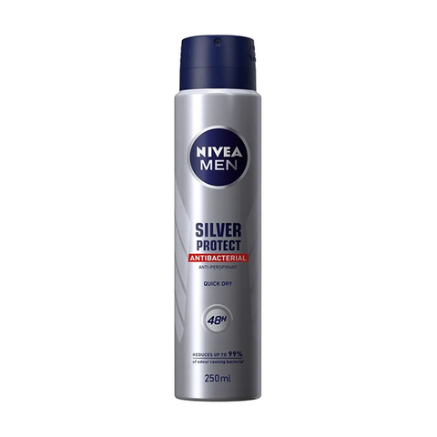 Nivea Men Silver Protect Anti-Perspirant Antibacterial Deodorant 250ml in UK