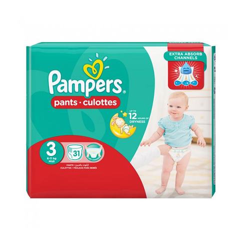 Pampers Baby Nappy Pant Size 3 31's in UK