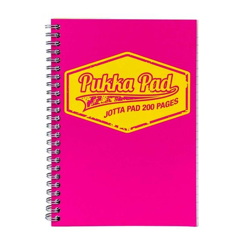 Pukka Pad Jotta A5 Note Book Neon Pink in UK