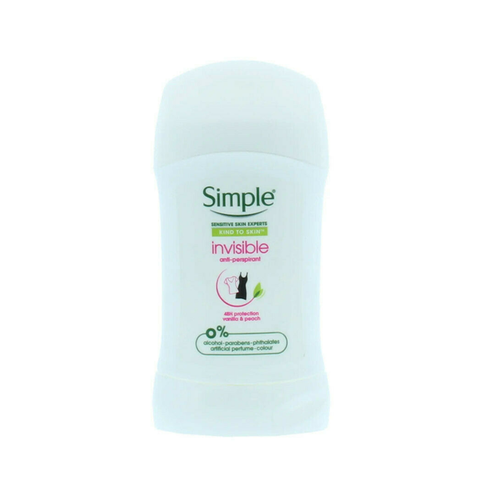 Simple Invisible Anti-Perspirant Deodorant Stick 40ml in UK