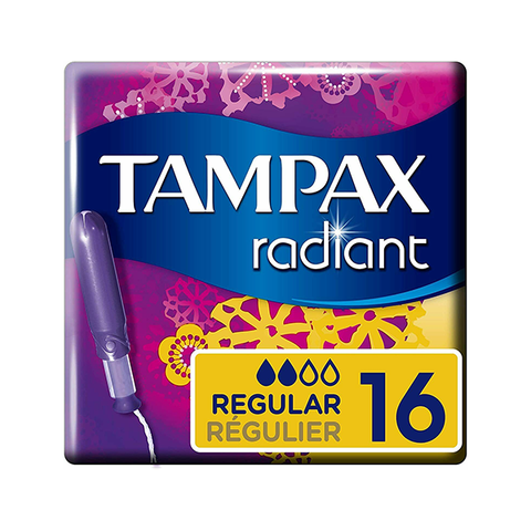 Tampax Radiant Regular Stamps With Applicator 16's in UK