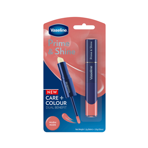 Vaseline Prime & Shine Lip Balm Warm Nude in UK