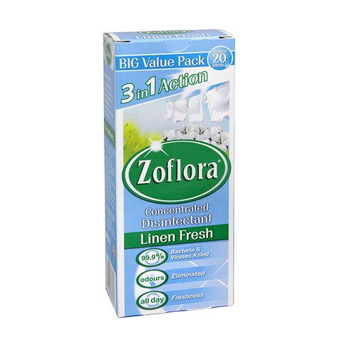 Zoflora Concentrated Disinfectant 3in1 Linen Fresh 500ml in UK